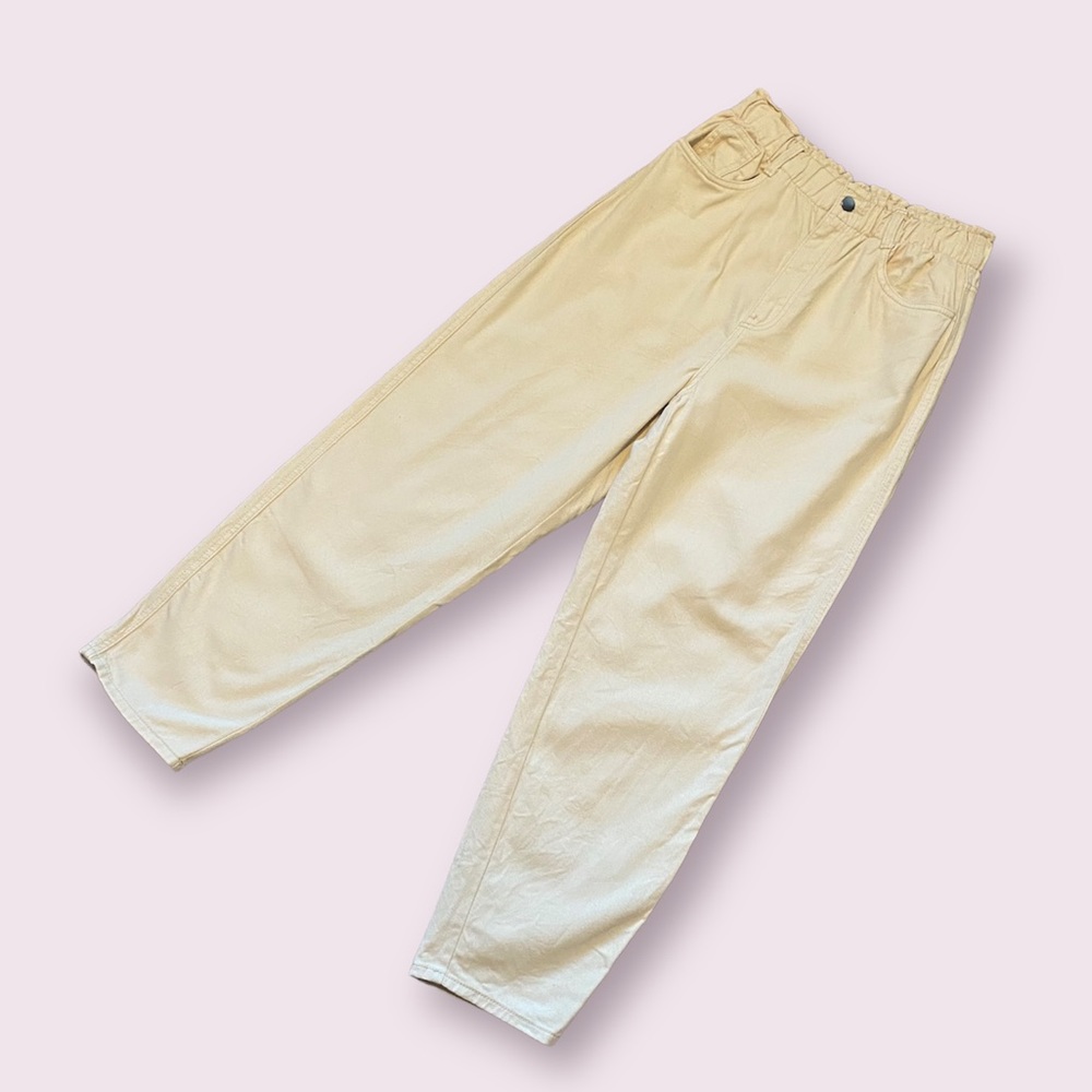 H&M Straight-Leg Pant, Cream, Size 8